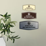 Fancy Strictly No Soliciting Wall or Door Sign