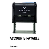 ACCOUNTS PAYABLE Due Date Self Inking Rubber Stamp