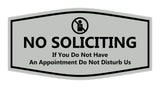 Fancy No Soliciting If You Do Not Have An Appointment Do Not Disturb Us Wall or Door Sign