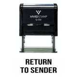 Black RETURN TO SENDER Classic Self Inking Rubber Stamp