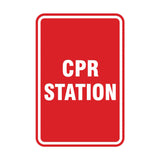 Portrait Round Cpr Station Sign