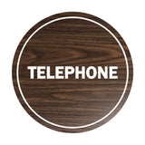 Signs ByLITA Circle Telephone Sign