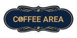 Designer Coffee Area Wall or Door Sign