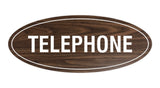 Oval TELEPHONE Sign
