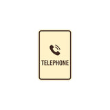 Portrait Round Telephone Sign With Adhesive Tape
