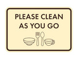 Classic Framed Please Clean As You Go Wall or Door Sign