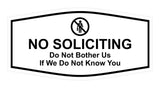 Fancy No Soliciting Do Not Bother Us If We Do Not Know You Wall or Door Sign