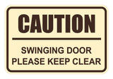 Signs ByLITA Classic Framed Caution Swinging Door Please Keep Clear Sign