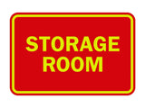 Red / Yellow Signs ByLITA Classic Framed Storage Room Sign