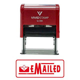 Red Emailed Designer Office Self-Inking Office Rubber Stamp