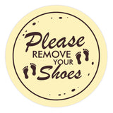 PLEASE REMOVE SHOES Circle Wall Door Sign