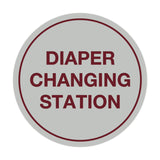 Signs ByLITA Circle Diaper Changing Station Sign