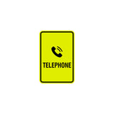 Portrait Round Telephone Sign With Adhesive Tape