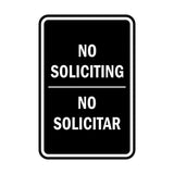 Portrait Round No Soliciting No Solicitar Sign