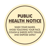 Circle Public Health Notice Wash Your Hands Sign