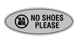 Oval No Shoes Please Sign