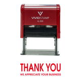 Red Thank You We Appreciate Your Business Self Inking Rubber Stamp