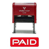 Paid Reversed Self Inking Rubber Stamp