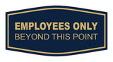 Fancy Employees Only Beyond This Point Sign