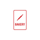 Signs ByLITA Portrait Round Bakery Sign with Adhesive Tape, Mounts On Any Surface, Weather Resistant, Indoor/Outdoor Use