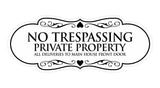 Signs ByLITA Designer No Trespassing Private Property Sign All Deliveries to Main House Front Door Sign
