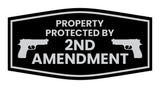 Fancy Property Protected By 2nd Amendment Wall or Door Sign