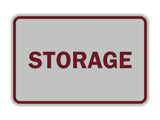 Light Grey / Burgundy Signs ByLITA Classic Framed Storage Sign