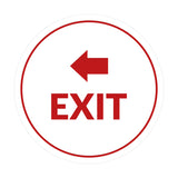 Signs ByLITA Circle Exit-Left Sign