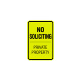 Portrait Round No Soliciting Private Property Sign