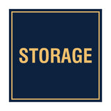 Navy Blue / Gold Signs ByLITA Square Storage Sign
