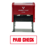 Paid Check Self-Inking Office Rubber Stamp