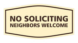 Signs ByLITA Fancy No Soliciting Neighbors Welcome Sign