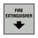 Square Fire extinguisher Sign with Adhesive Tape, Mounts On Any Surface, Weather Resistant