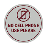 Signs ByLITA Circle No Cell Phone Use Please Sign