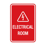 Portrait Round Electrical Room Sign