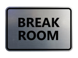 Signs ByLITA Classic Framed Break Room Sign