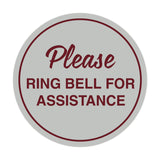 Signs ByLITA Circle Please Ring Bell For Assistance Sign