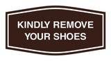 Signs ByLITA Fancy Kindly Remove Your Shoes Sign