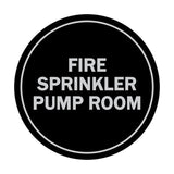 Signs ByLITA Circle Fire Sprinkler Pump Room Sign