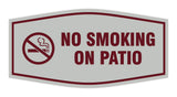 Signs ByLITA Fancy No Smoking on Patio Sign with Adhesive Tape, Mounts On Any Surface, Weather Resistant, Indoor/Outdoor Use