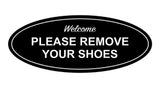 Signs ByLITA Oval Please Remove Your Shoes Sign