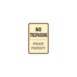 Signs ByLITA Portrait Round no trespassing private property Sign