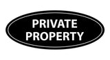 Oval Private Property Sign