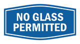 Signs ByLITA Fancy No Glass Permitted Sign with Adhesive Tape, Mounts On Any Surface, Weather Resistant, Indoor/Outdoor Use