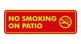 Standard No Smoking On Patio Sign