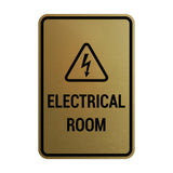 Portrait Round Electrical Room Sign