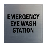 Square Emergency Eye Wash Station Sign with Adhesive Tape, Mounts On Any Surface, Weather Resistant