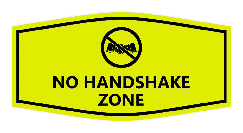 Signs ByLITA Fancy No Handshake Zone Sign