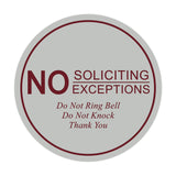Signs ByLITA Circle No Soliciting No Exceptions Sign