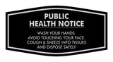 Fancy Public Health Notice Please Wash Your Hands Sign